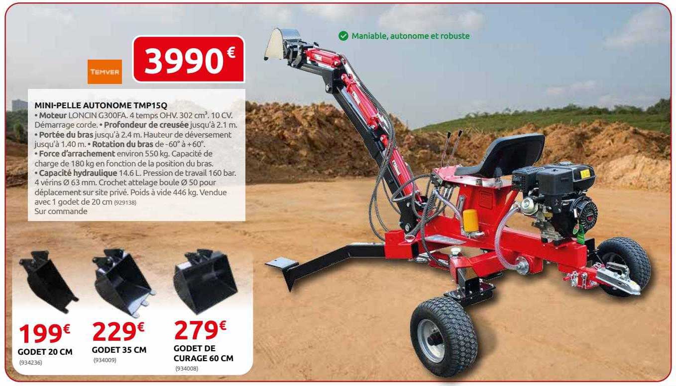 mini-pelle autonome tmp15q temver