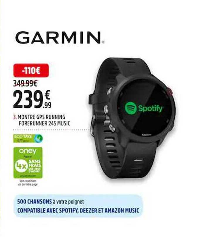 montre gps running forerunner 245 music garmin