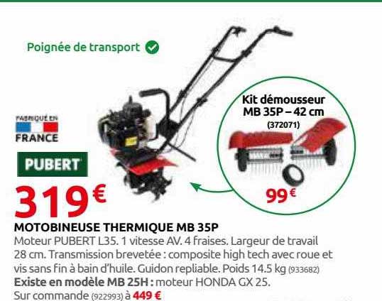 motobineuse thermique mb 35p pubert