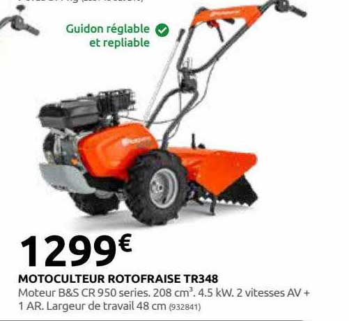 motoculteur rotofraise tr348