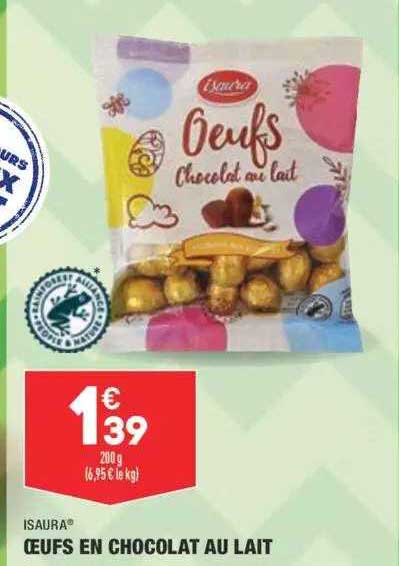 oeufs en chocolat au lait isaura