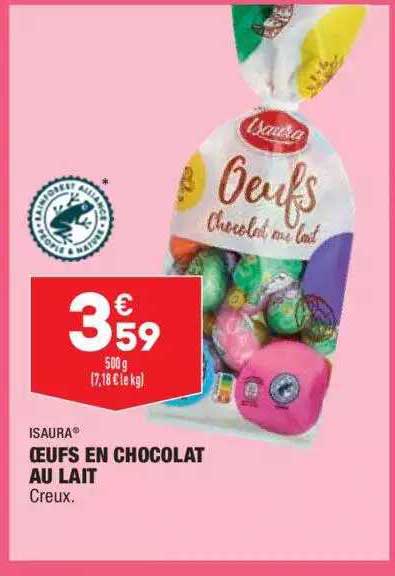 oeufs en chocolat au lait isaura