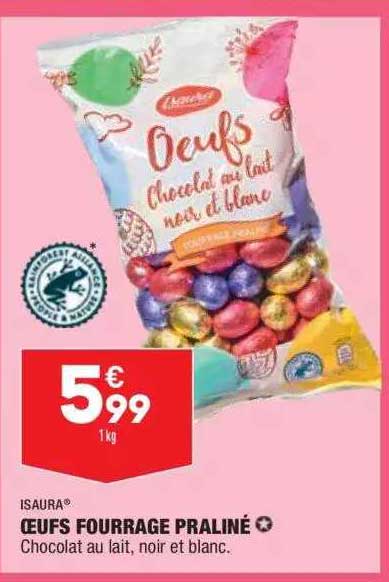 Oeufs Fourrage Praliné Isaura