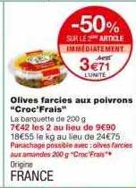 Olives Farcies Aux Poivrons "croc'frais"