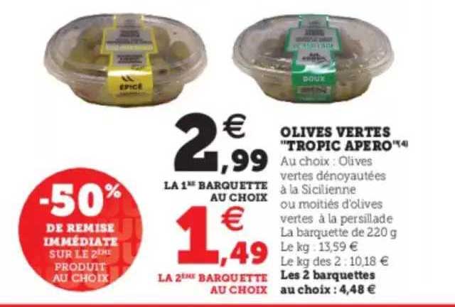 Olives Vertes "tropic Apéro"