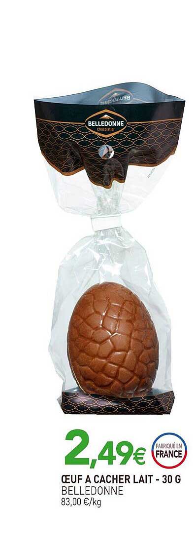 œuf à cacher lait belledonne - 30 g
