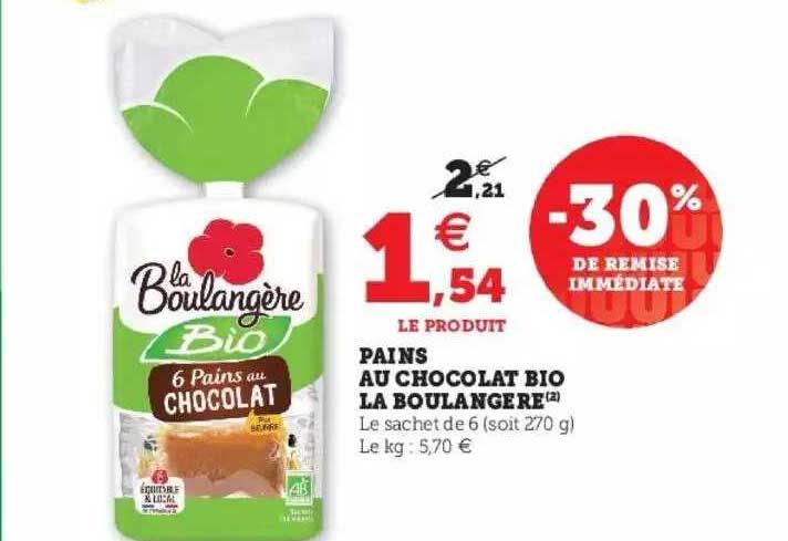 Pains Au Chocolat Bio La Boulangère