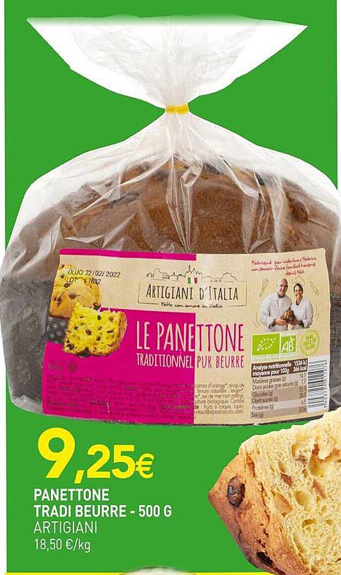 panettone tradi beurre artigiani - 500 g