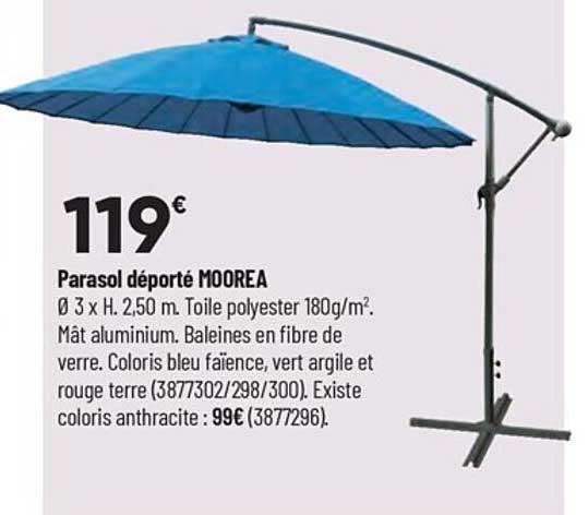 parasol déporté moorea