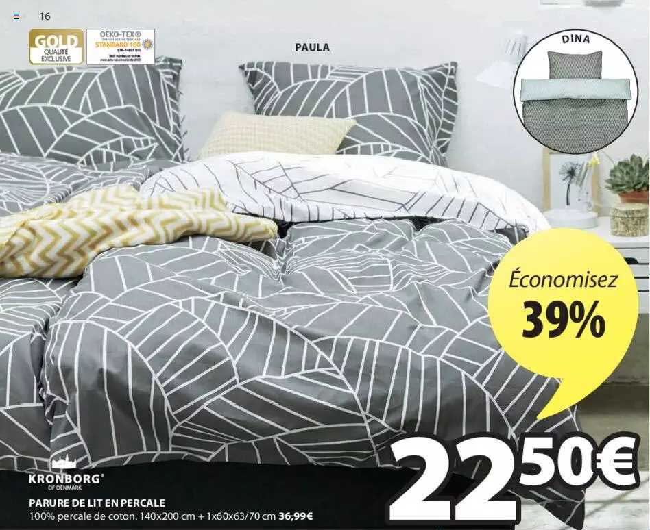 Parure De Lit En Percale Kronborg