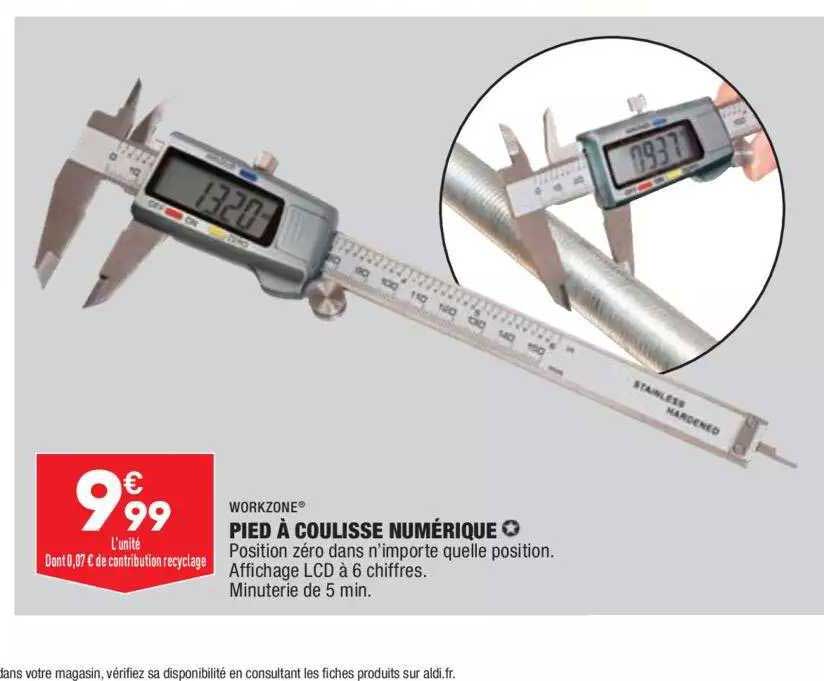 pied à coulisse numérique workzone