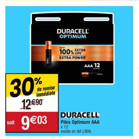 Piles Optimum Aaa Duracell