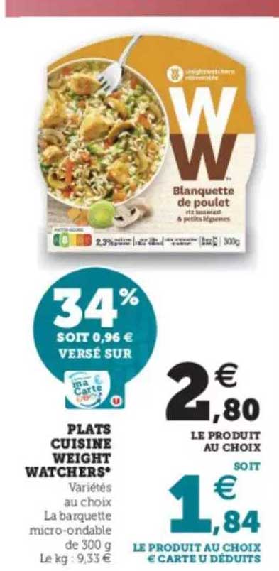 plats cuisiné weight watchers