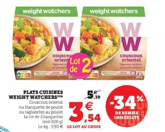 plats cuisinés weight watchers