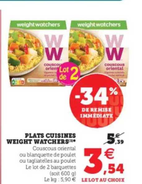 plats cuisinés weight watchers