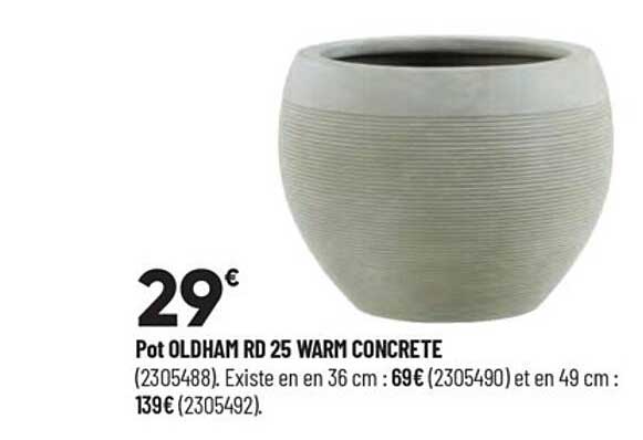 pot oldham rd 25 warm concrete