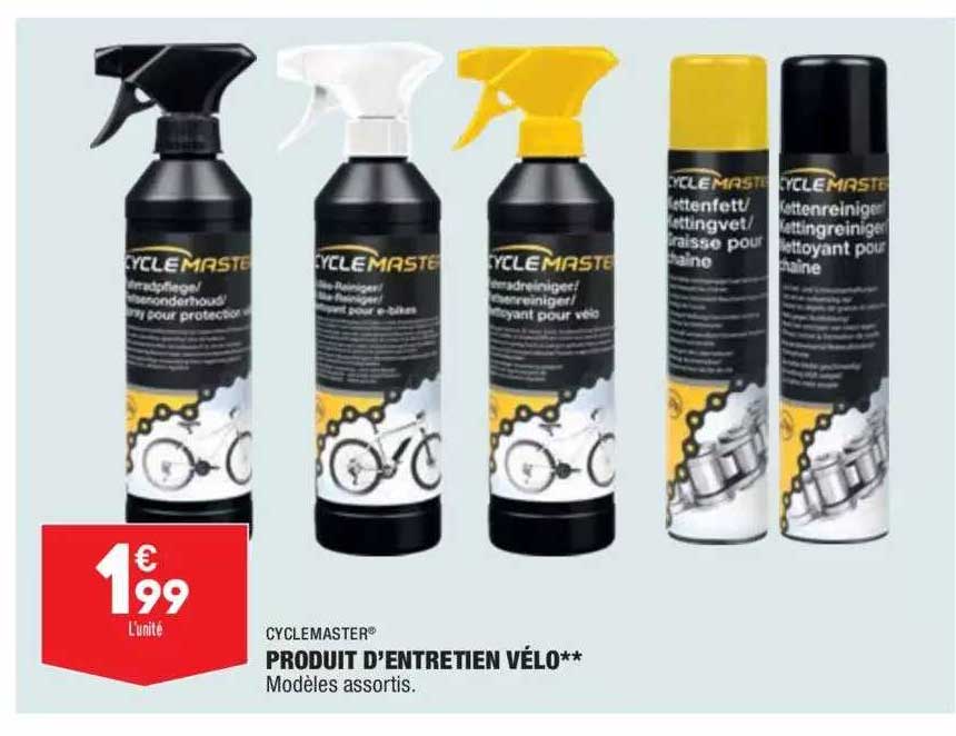 produit d'entretien vélo cyclemaster