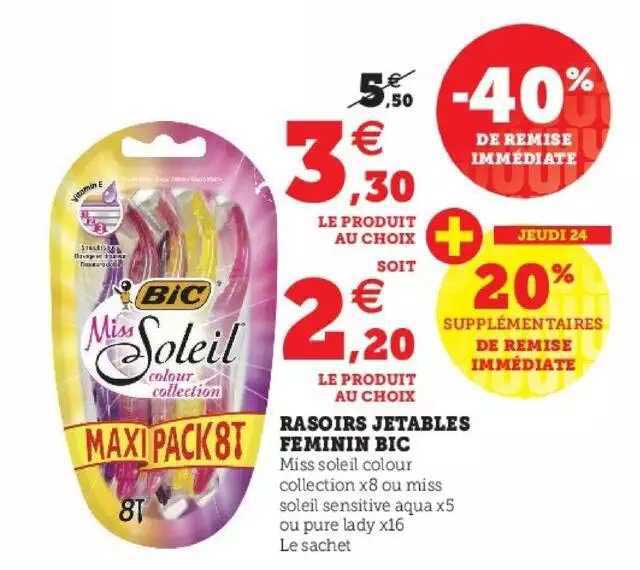 rasoirs jetables feminin bic