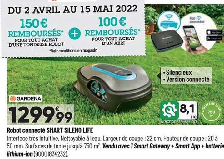 robot connecté smart sileno life gardena