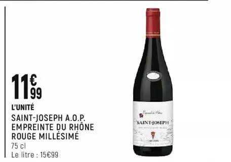 saint-joseph a.o.p. empreinte du rhône rouge millésimé