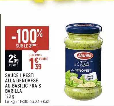 sauc i pesti alla genovese au basilic frais barilla