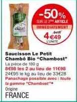 Saucisson Le Petit Chambô Bio "chambost"