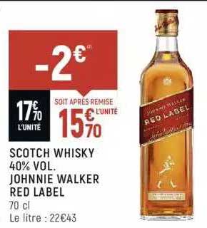 scotch whisky 40% vol. johnnie walker red label