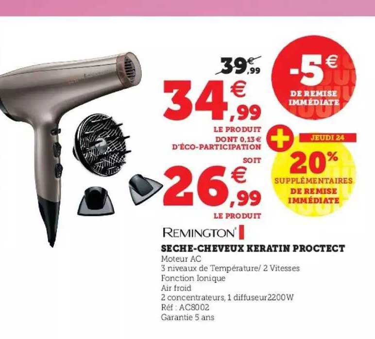 Sèche-cheveux Kératin Protect Remington