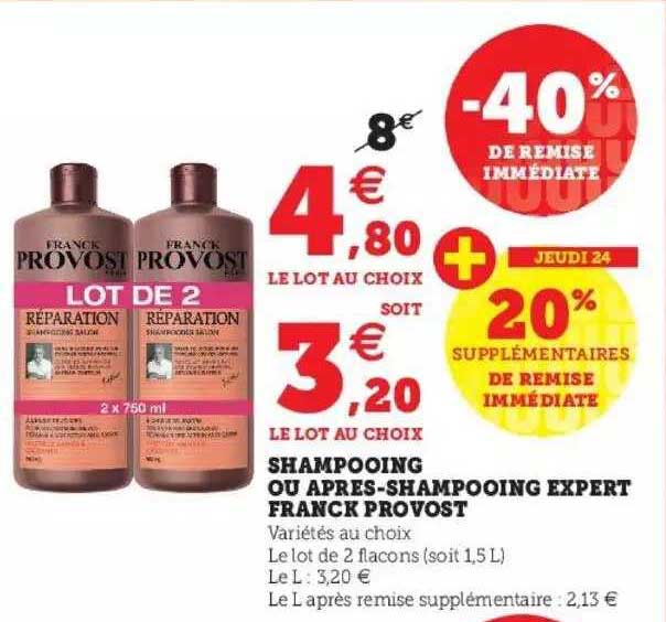 shampooing ou après-shampooing expert franck provost