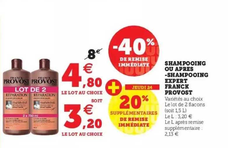 shampooing ou après shampooing expert franck provost