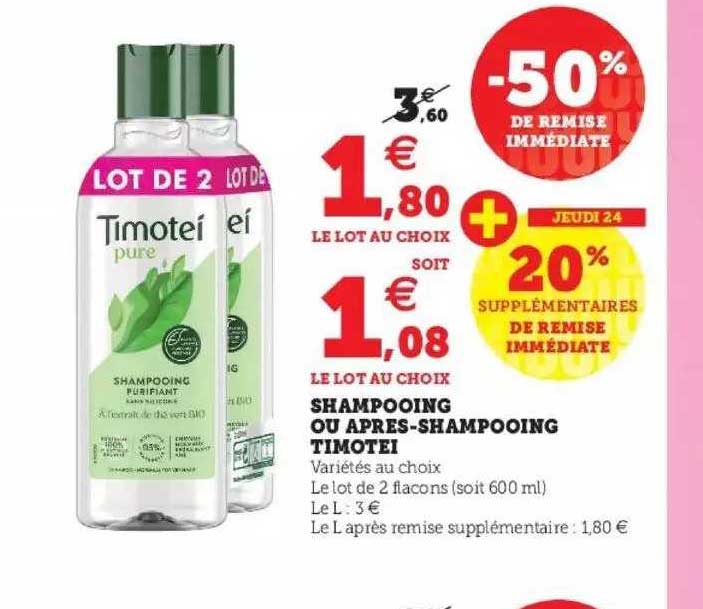 shampooing ou après-shampooing timotei