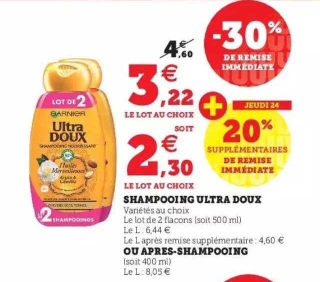 shampooing ultra doux ou après-shampooing