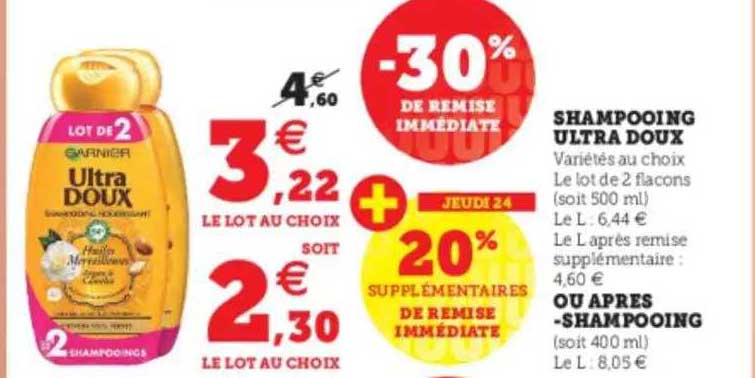 shampooing ultra doux ou après-shampooing