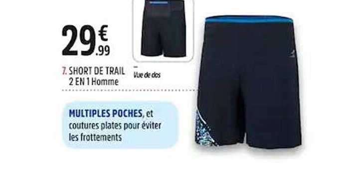 short de trail 2 en 1 homme