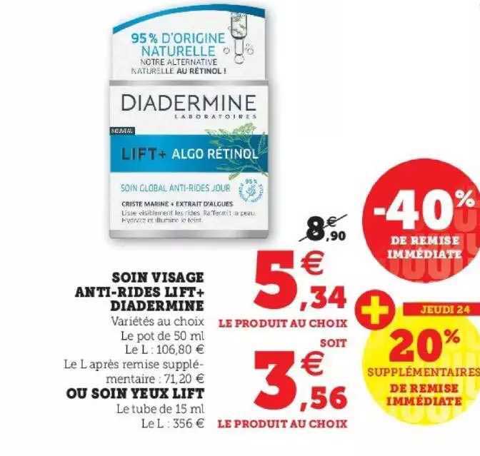 Soin Visage Anti-rides Lift+ Diadermine Ou Soin Yeux Lift