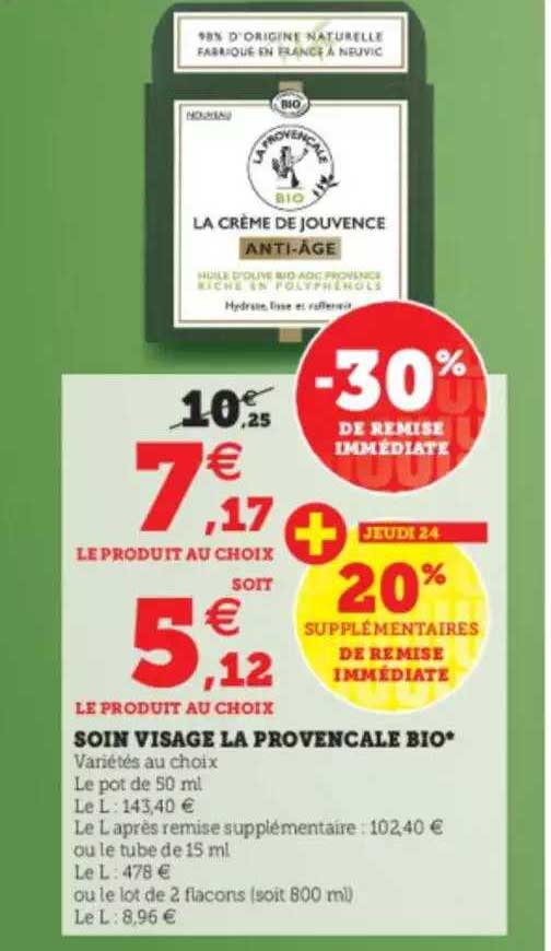 Soin Visage La Provençale Bio