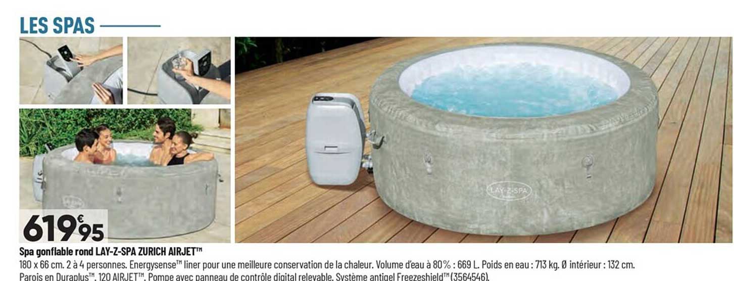 spa gonflable rond lay-z-spa zurich airjet