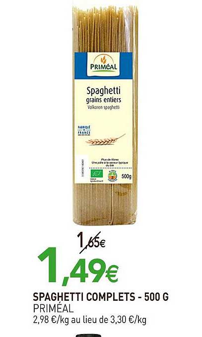 spaghetti complets  priméal - 500 g