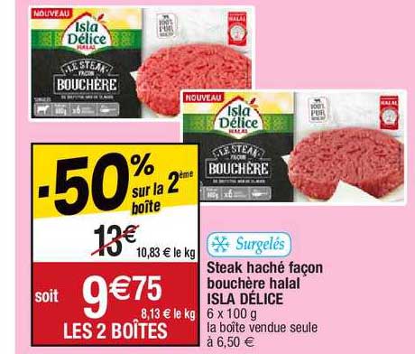 steak haché façon bouchère halal isla délice