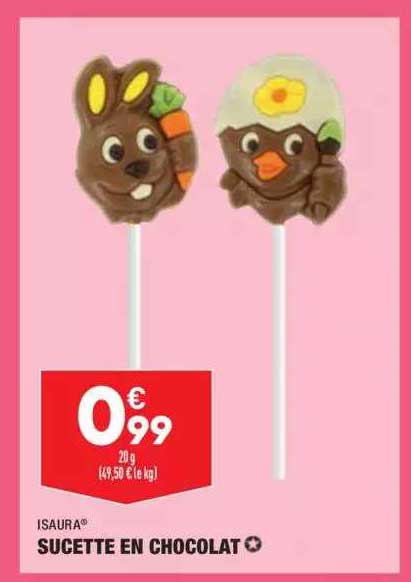 sucette en chocolat isaura