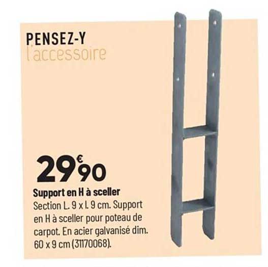 support en h à sceller