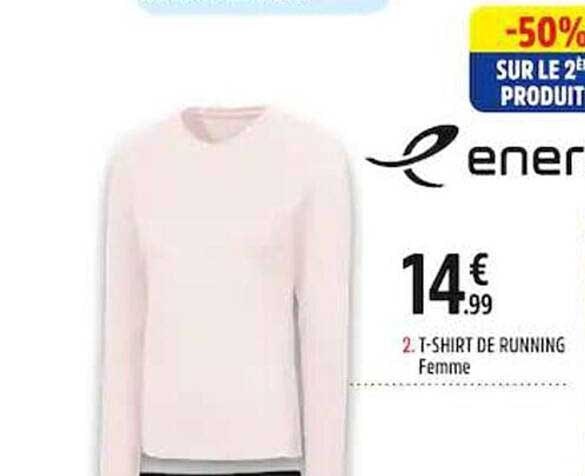 t-shirt de running femme energetics