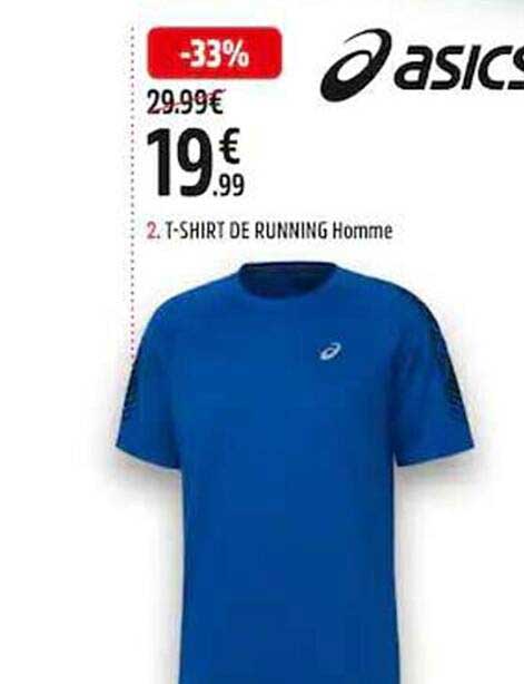 t-shirt de running homme asics