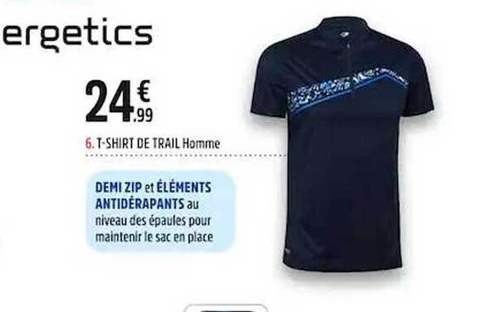 t-shirt de trail homme energetics