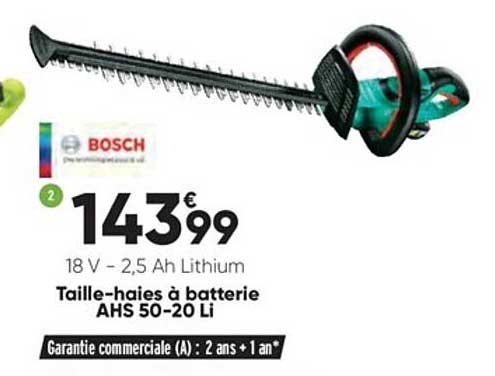 taille-haies à batterie ahs 50-20 li bosch