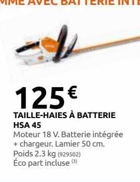 taille-haies à batterie hsa 45