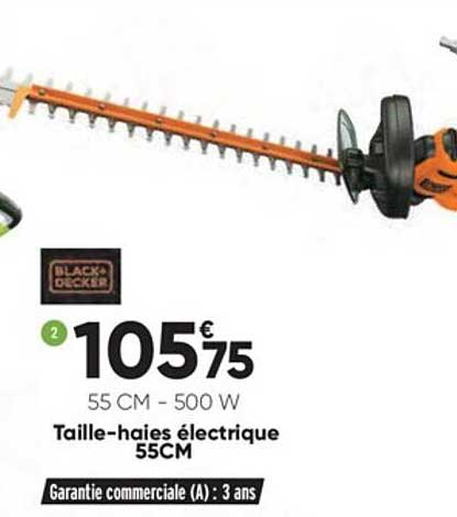 taille-haies électrique 55cm black+decker