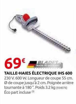 taille-haies électrique ihs 600