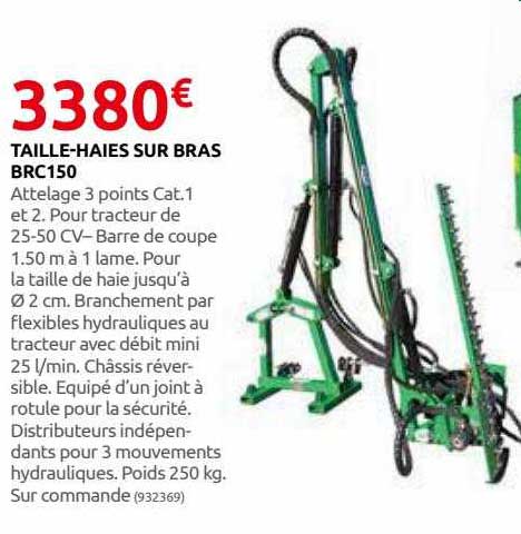 taille-haies sur bras brc150