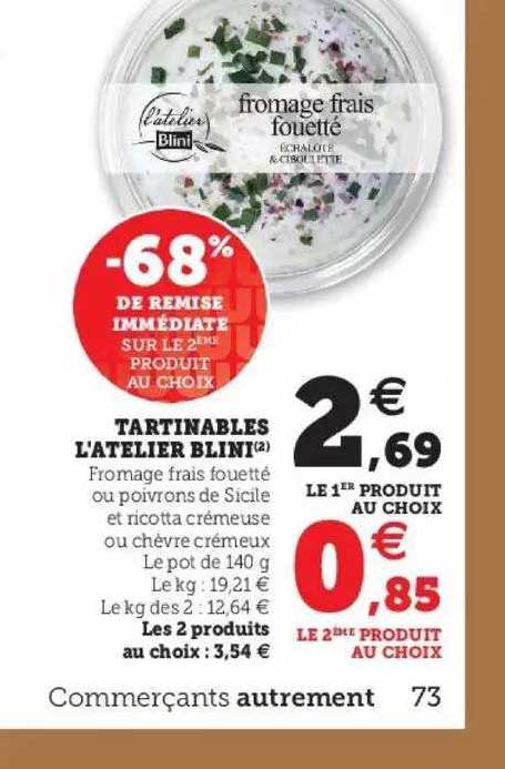 tartinables l'atelier blini